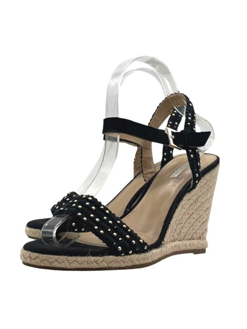 Tahari Studded Espadrille Wedge Heeled Sandals 6.5 Suede Strappy Coquette Walsh - Picture 4 of 10